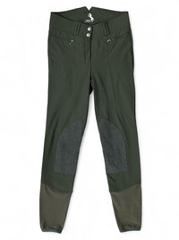Horze Angelina Knee Patch Breeches - Green / Size US 24