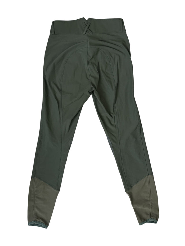 Horze Angelina Knee Patch Breeches - Green / Size US 24