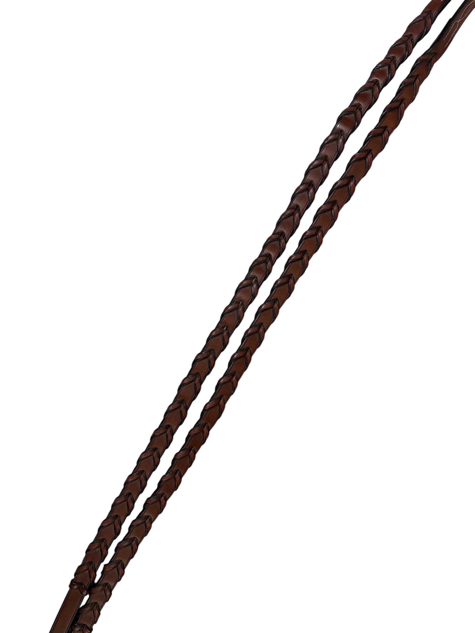 Rodrigo Pessoa Braided Laced Reins 5/8" - Medium Brown  NEW