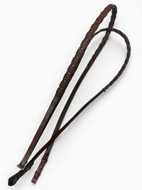 Flat Laced Leather Reins 5/8" - Medium Brown / Full Horse Size  New