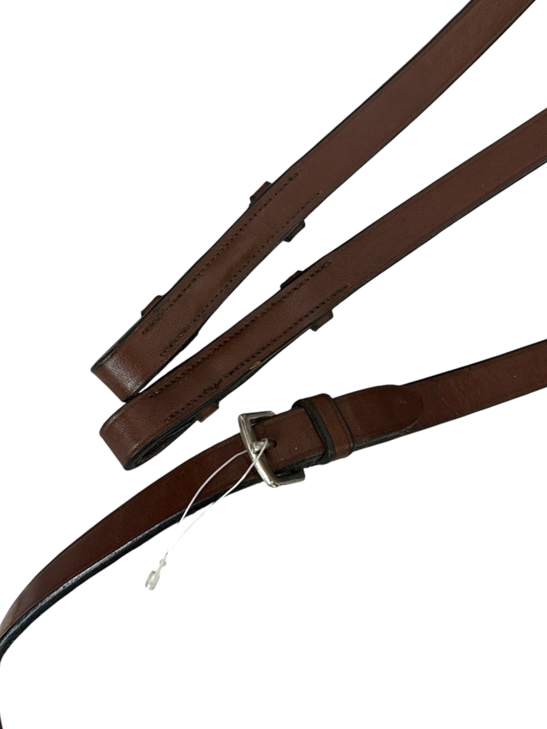 Flat Laced Leather Reins 5/8" - Medium Brown / Full Horse Size  New