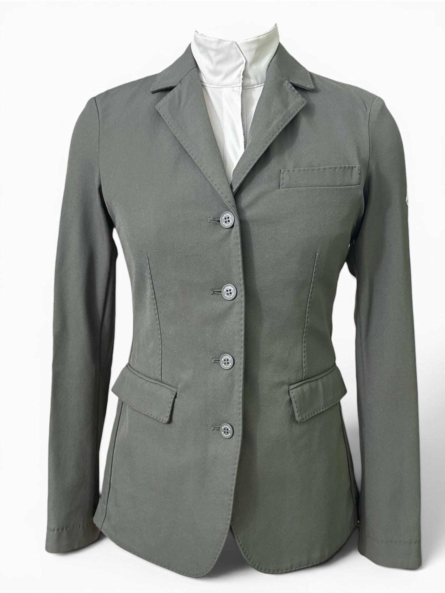 Animo Women's 4 Button Show Coat - Grey / Size IT 40