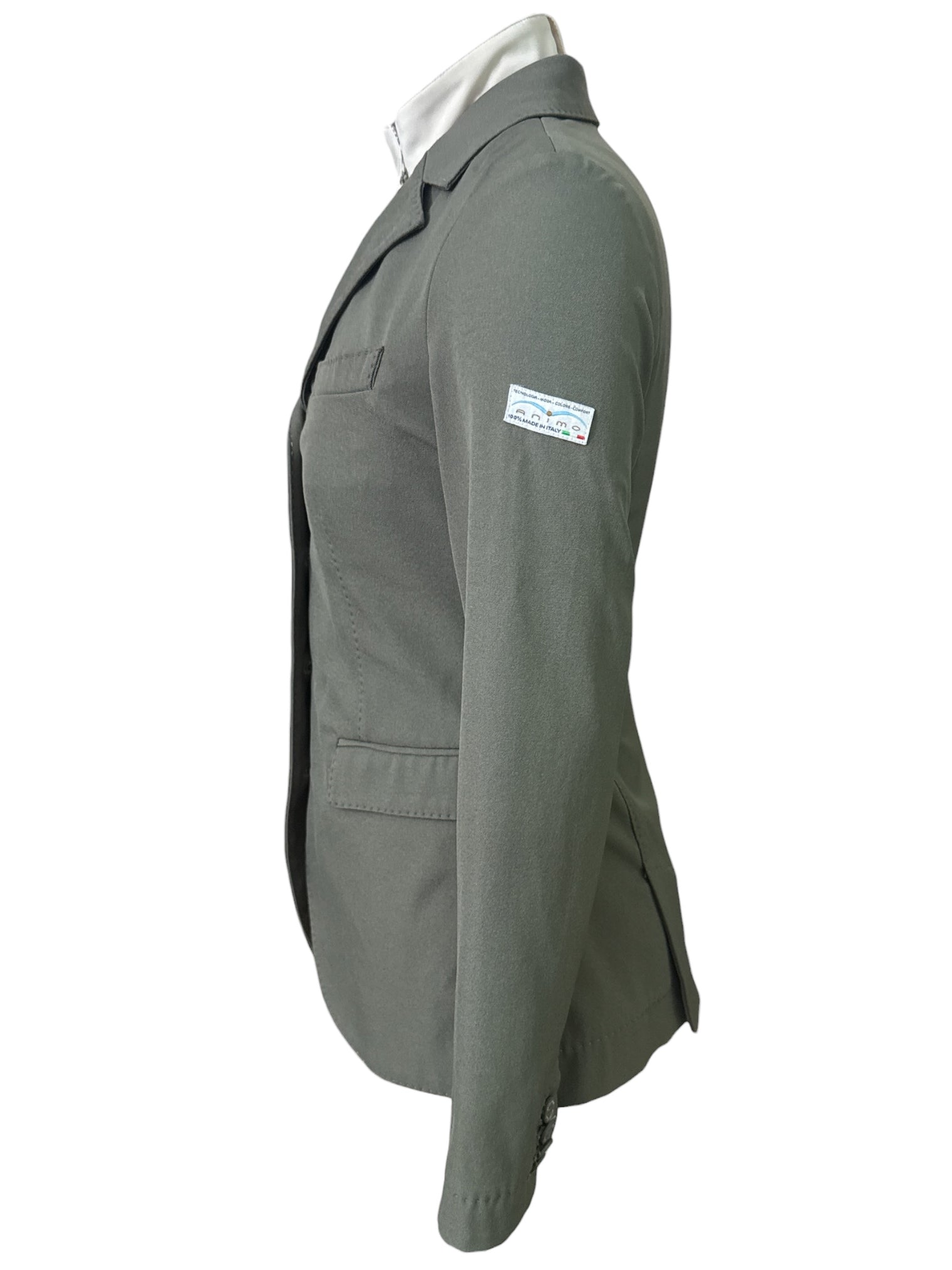 Animo Women's 4 Button Show Coat - Grey / Size IT 40