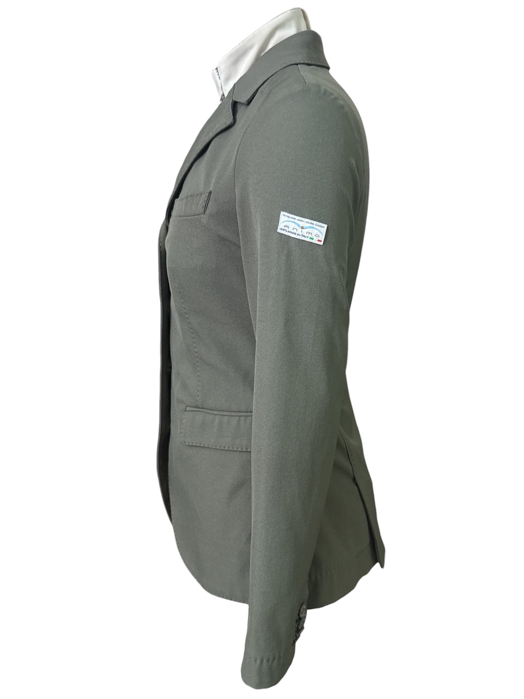 Animo Women's 4 Button Show Coat - Grey / Size IT 40