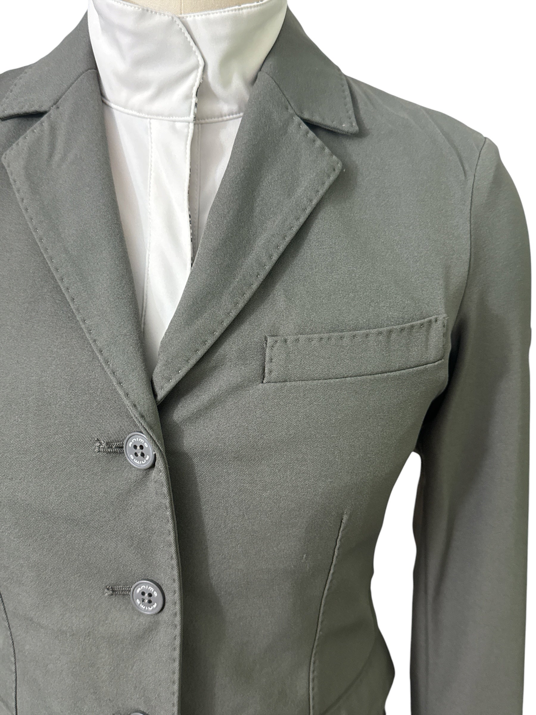 Animo Women's 4 Button Show Coat - Grey / Size IT 40