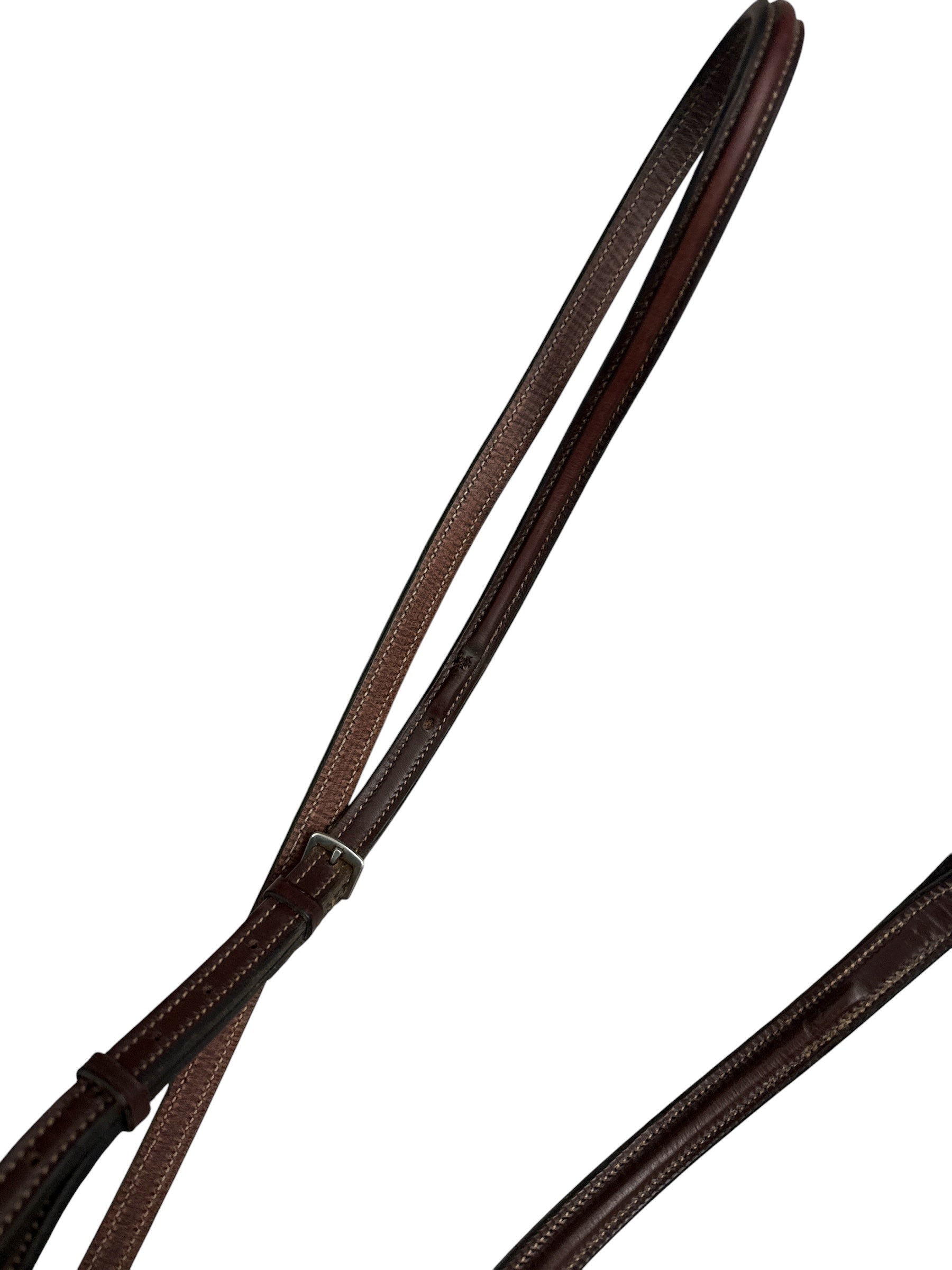 Hadfield's Saddlery Flat Raised Leather Standing Martingale - Brown / Oversize
