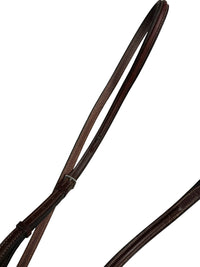 Hadfield's Saddlery Flat Raised Leather Standing Martingale - Brown / Oversize