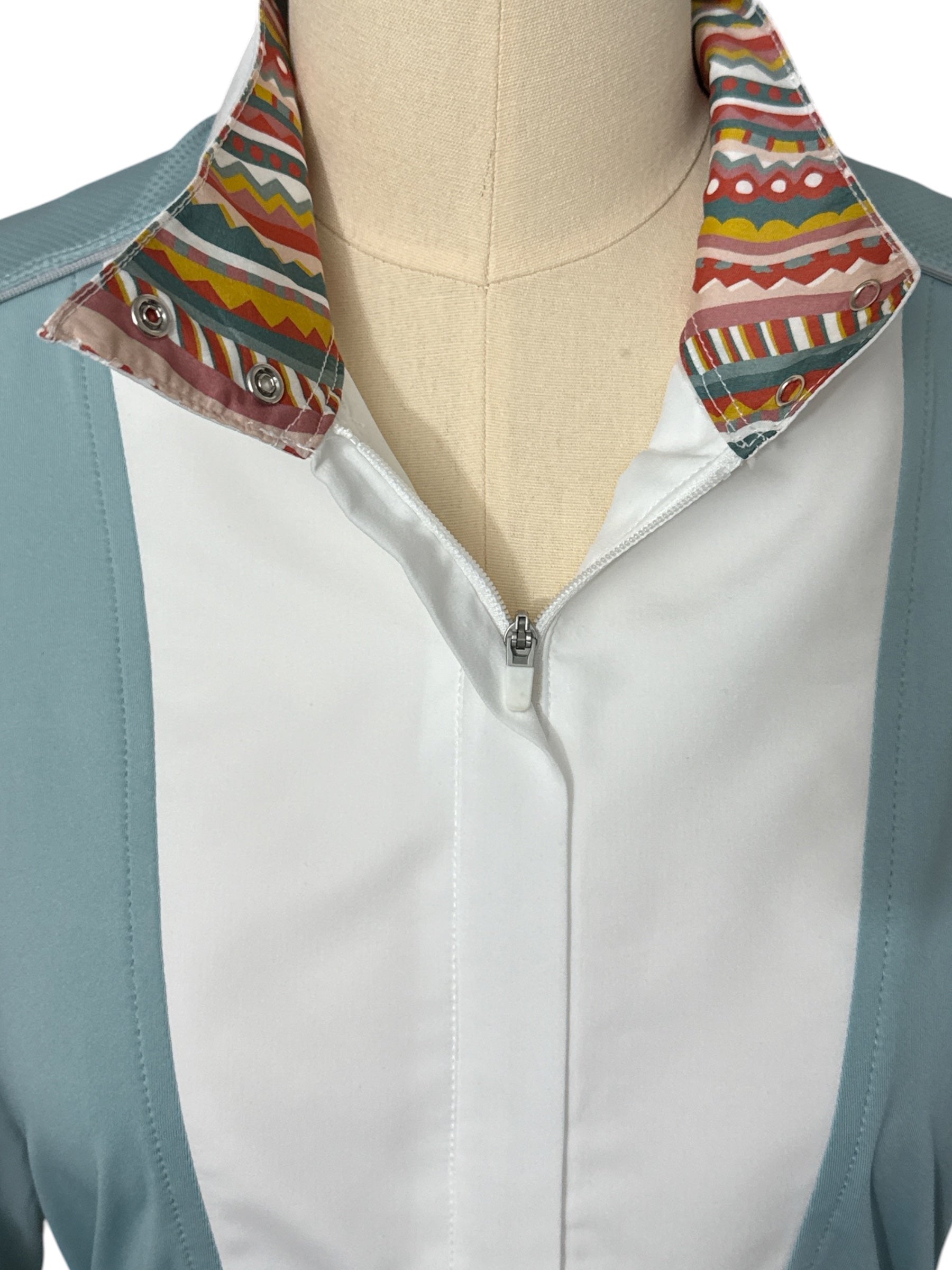 Chestnut Bay Sky Cool Liberty Show Shirt - Silver Blue / Size Medium   NEW