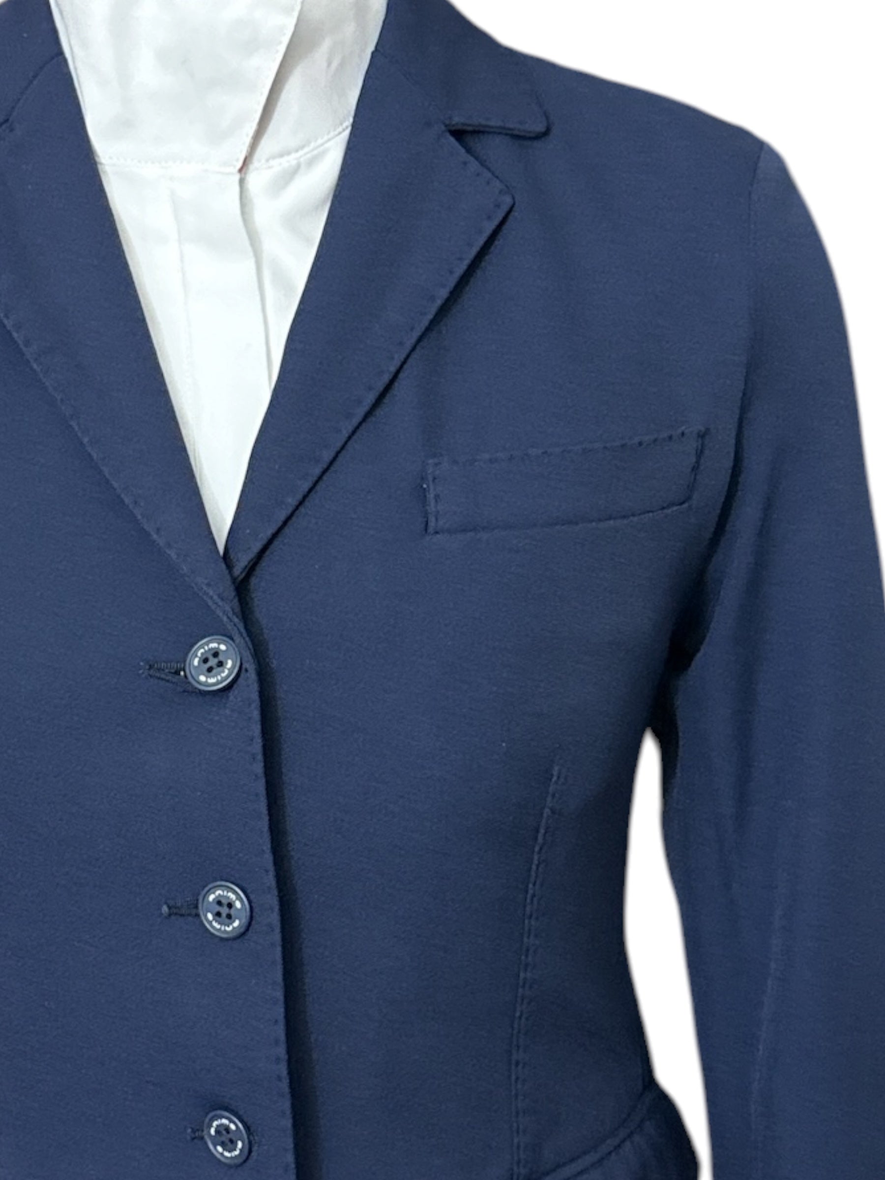 Animo Women's 4 Button Show Coat - Navy Blue / Size IT 40
