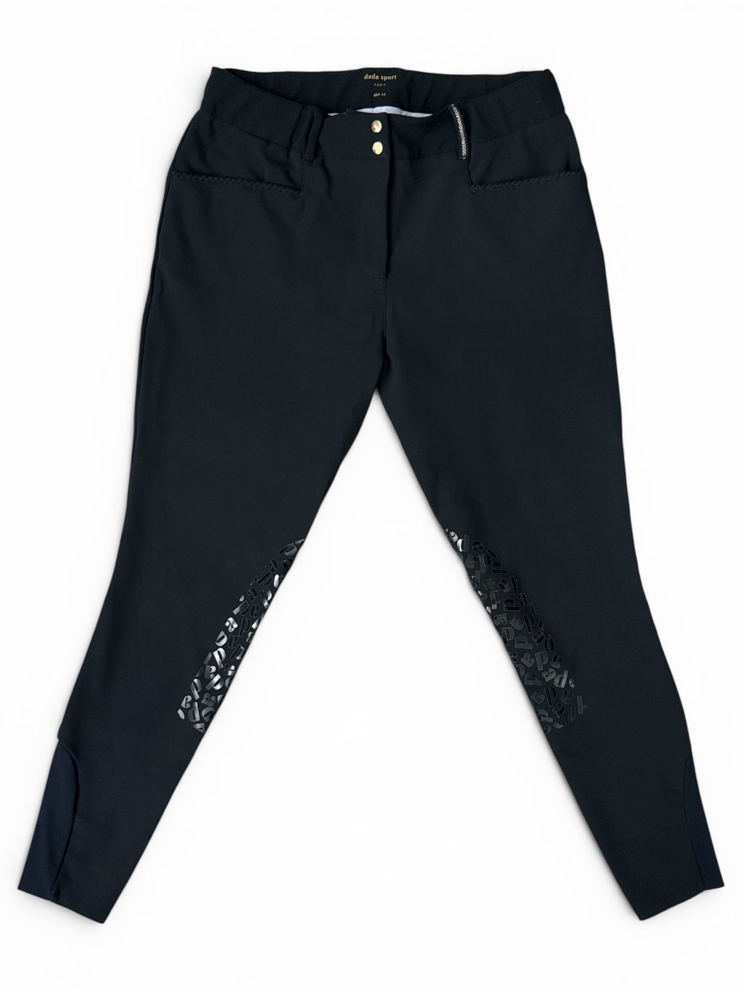 Dada Sport Giovani Knee Grip Breeches - Black / Size 44