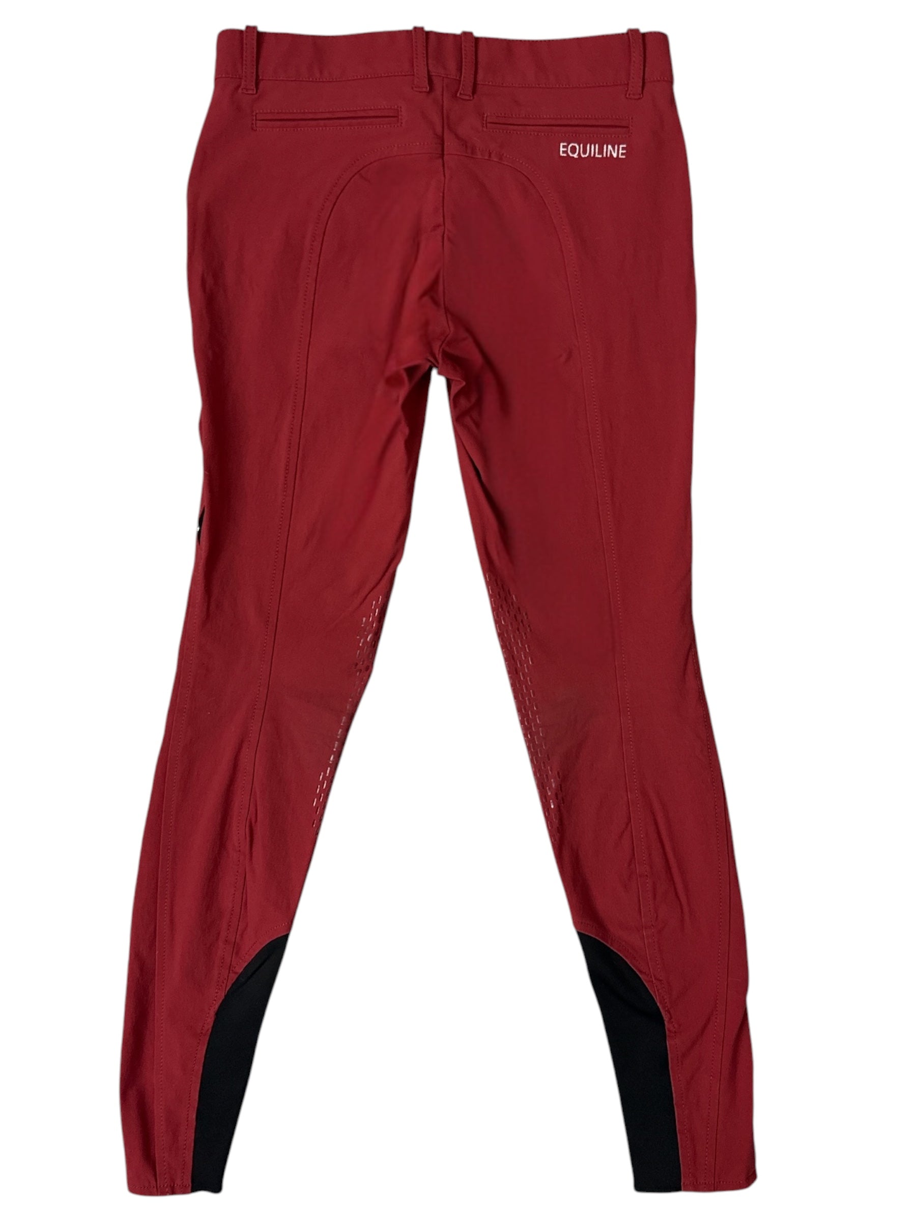 Equiline Women's Knee Grip Breech - Red / Size IT 44 (US 28)