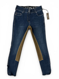 Goode Rider Equestrian Jean / Denim Breech Full Seat Mid Rise - Vintage Wash / Size 28 R    NEW