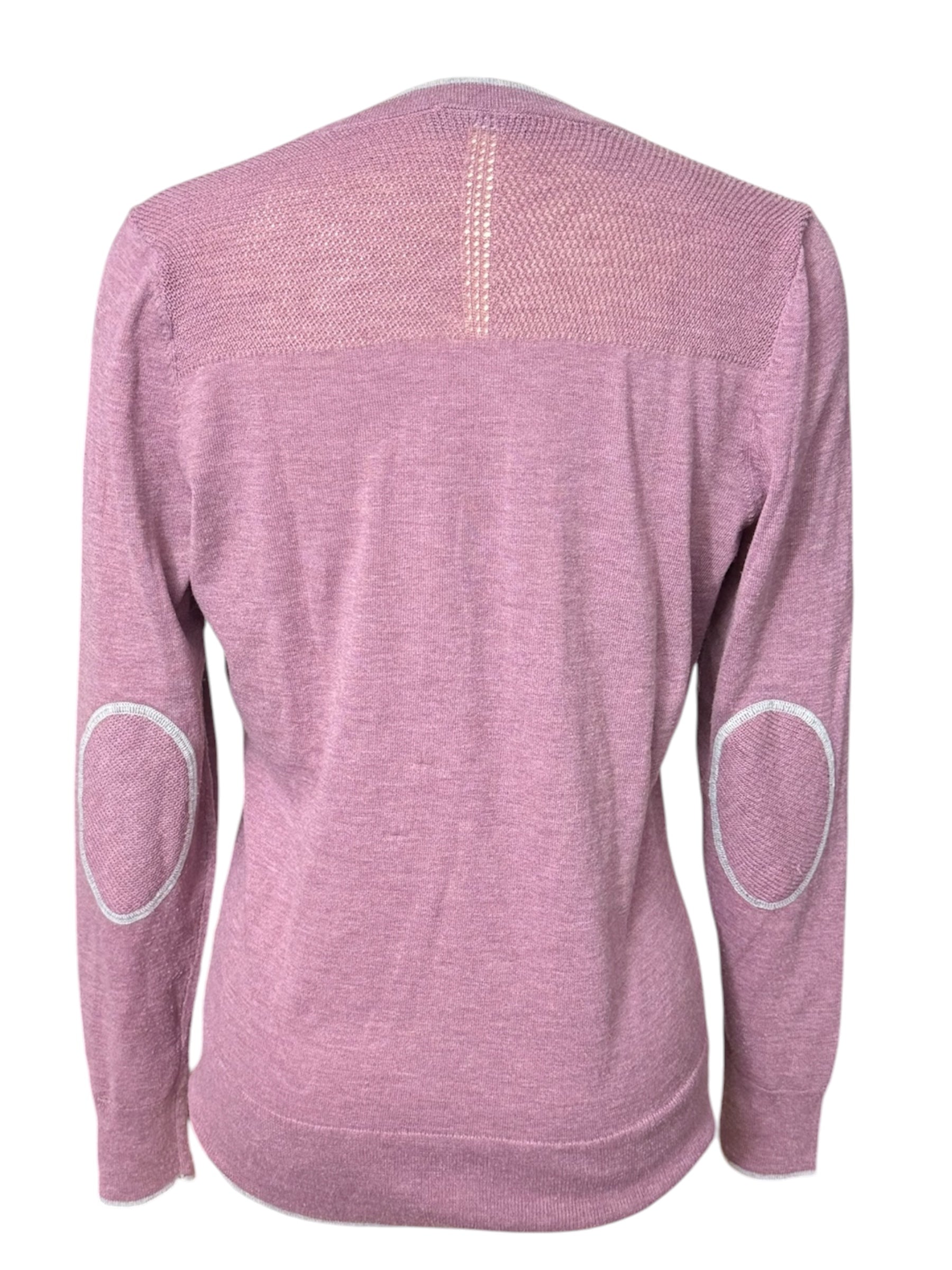 RJ Classics Natalie V Neck Wool Blend Sweater - Dusty Orchid / Size Medium