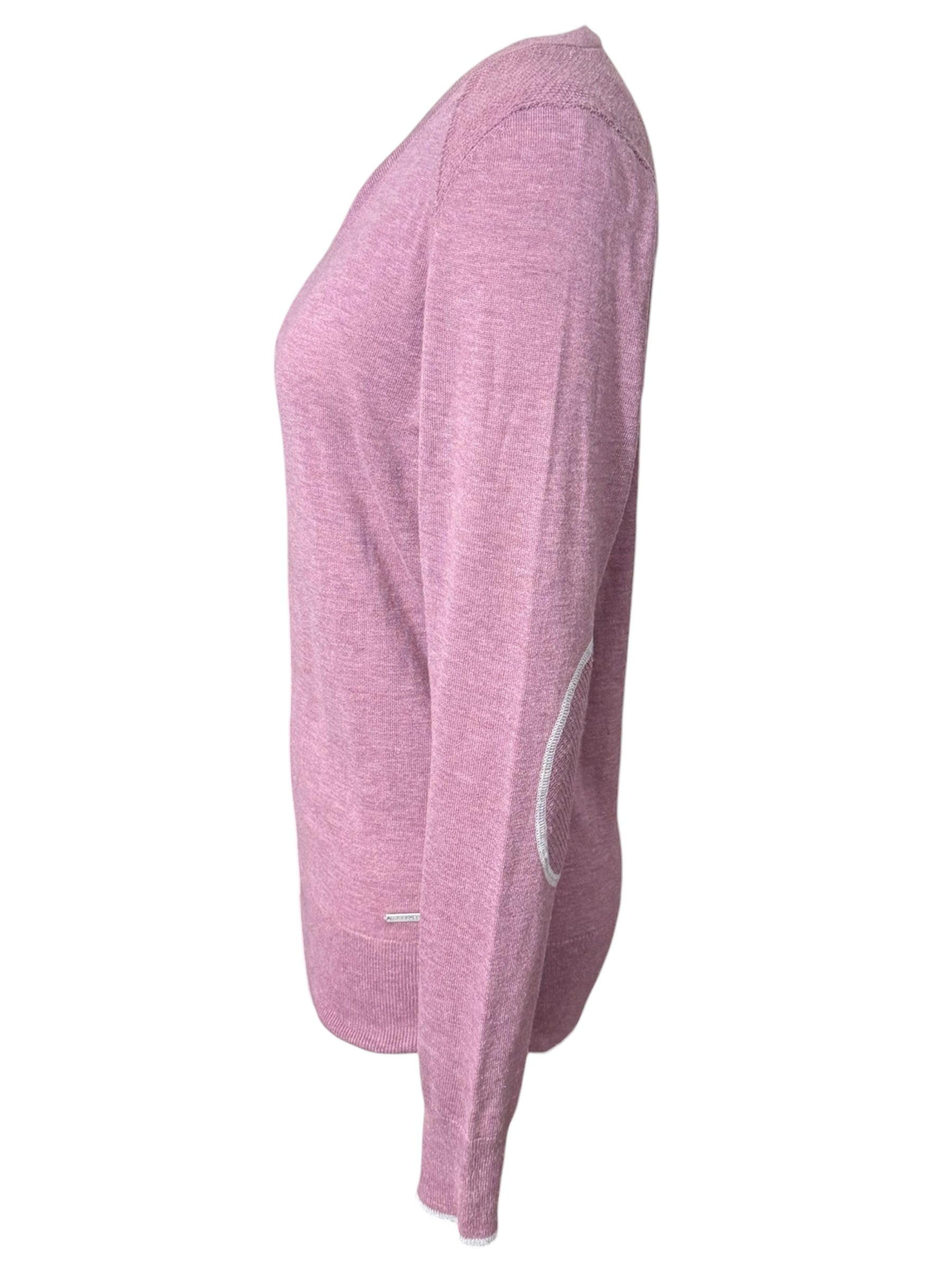 RJ Classics Natalie V Neck Wool Blend Sweater - Dusty Orchid / Size Medium