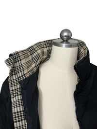 5A Baker Women's Down Quilted Puffer Coat - Black / Size Medium
