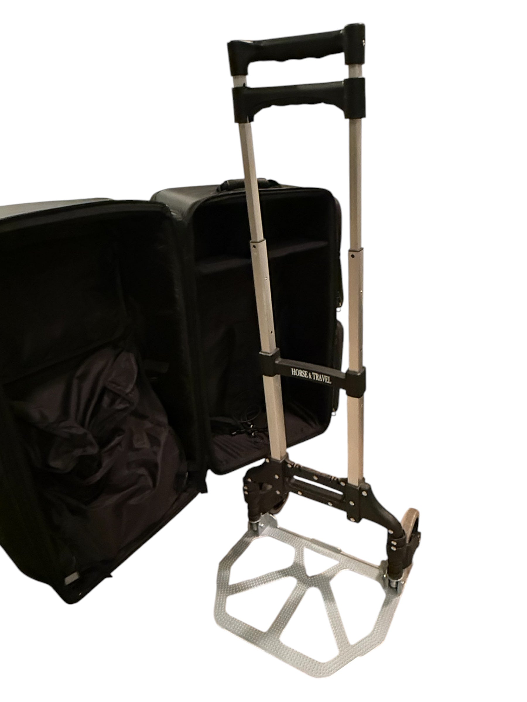 Horse & Travel Competition Suitcase Saddle Storage with Removable Trolley - Black