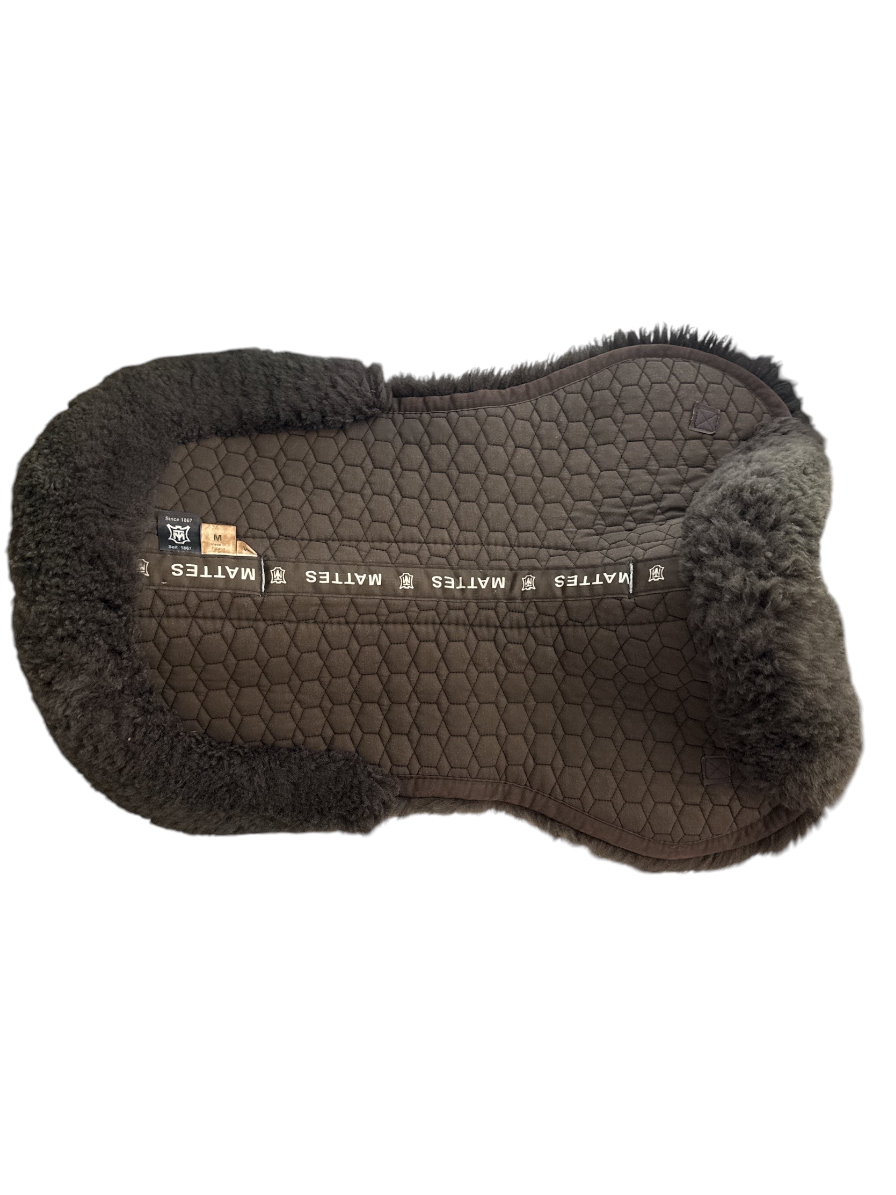 Mattes Platinum All Purpose Half Pad with Rear Trim - Brown / Size Medium