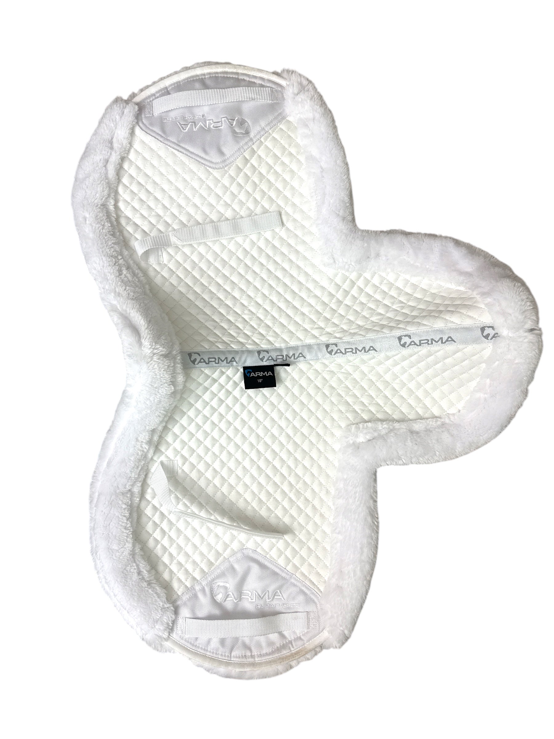 Arma SupaFleece Rimmed Shaped Contour Hunter Pad - White / Size 18"