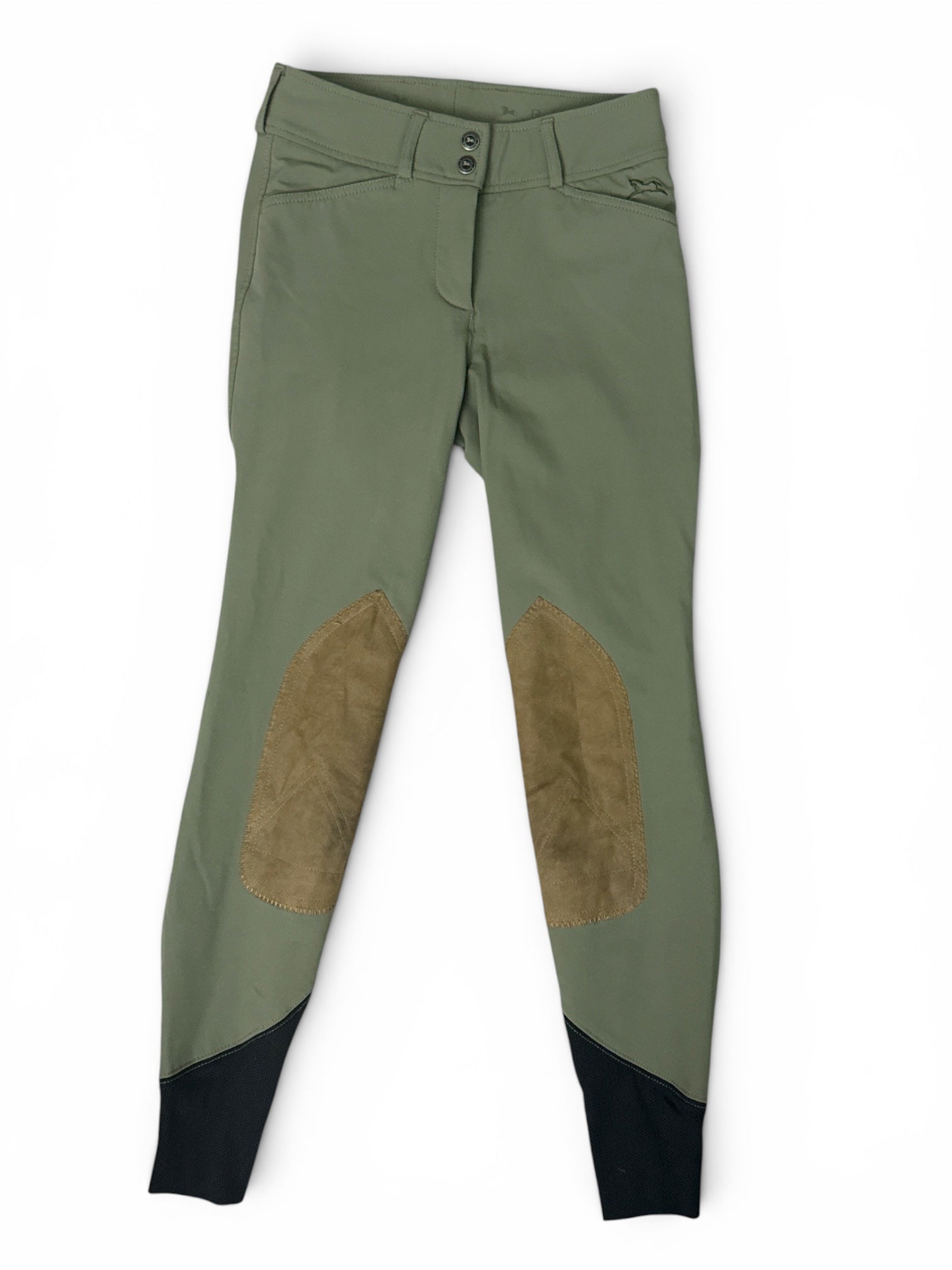 RJ Classics Gracie Knee Patch Breech - Green / Size 26 R