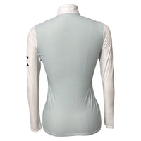Equestrian Club Amy Show Shirt - Aqua Blue / Size XS