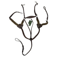 Smith Worthington 5 Point Padded Breastplate with Running Attachment - Brown / Large Horse Size   NEW