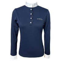Animo Long Sleeve Show Shirt - Navy / Size IT 40