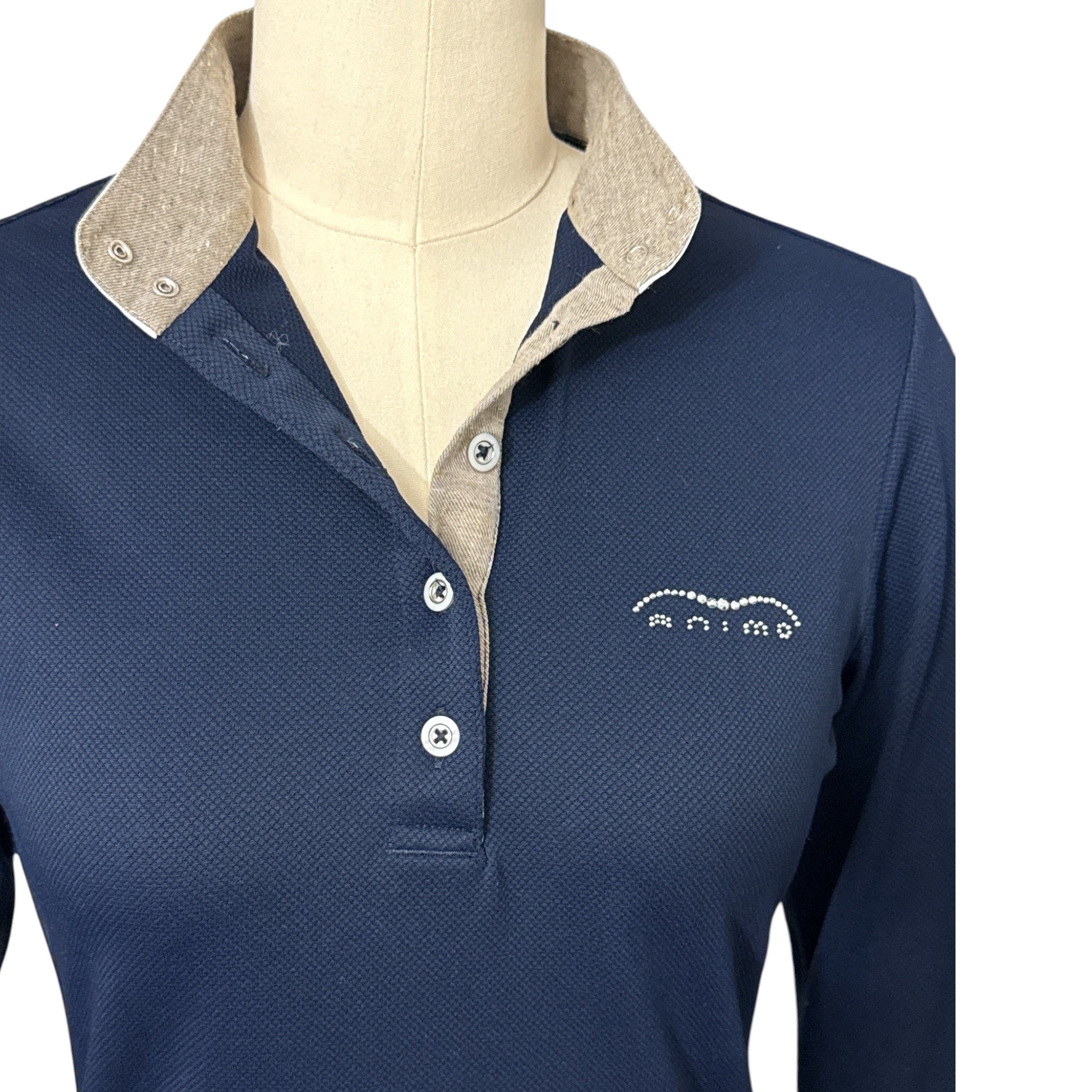 Animo Long Sleeve Show Shirt - Navy / Size IT 40