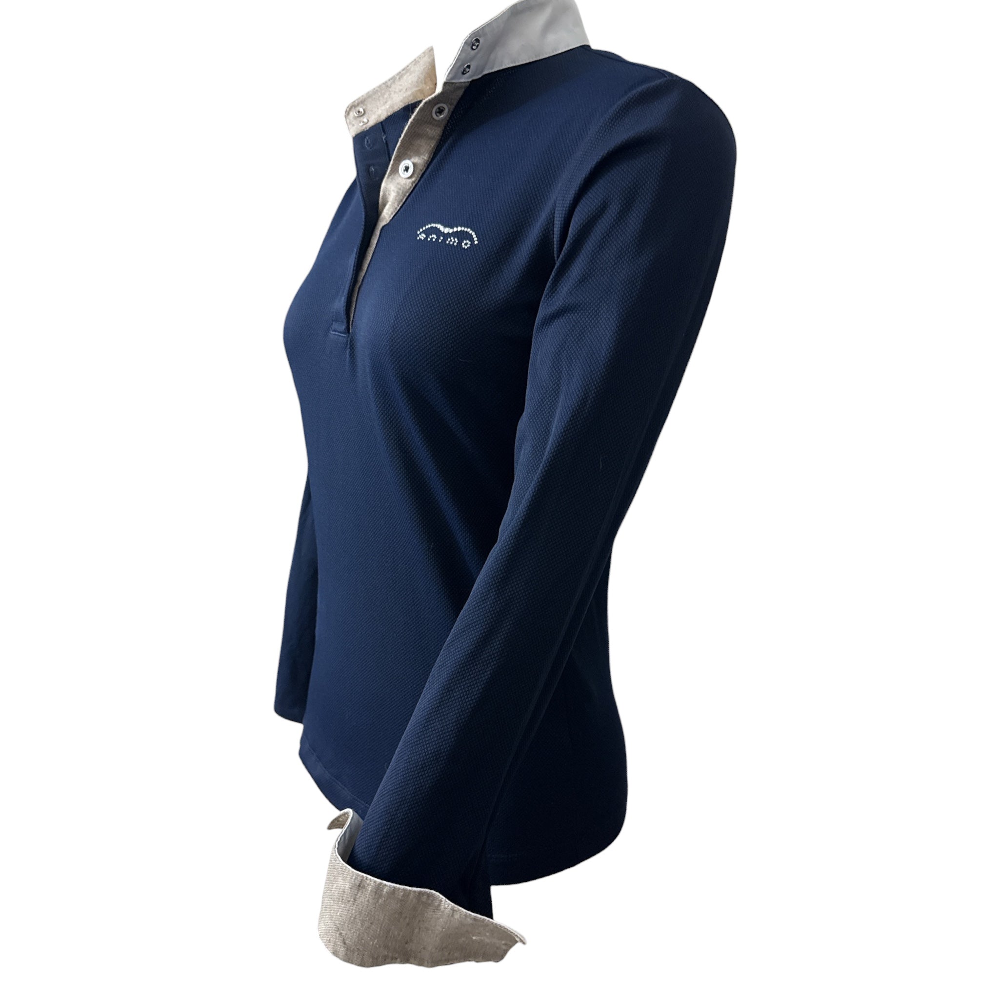 Animo Long Sleeve Show Shirt - Navy / Size IT 40