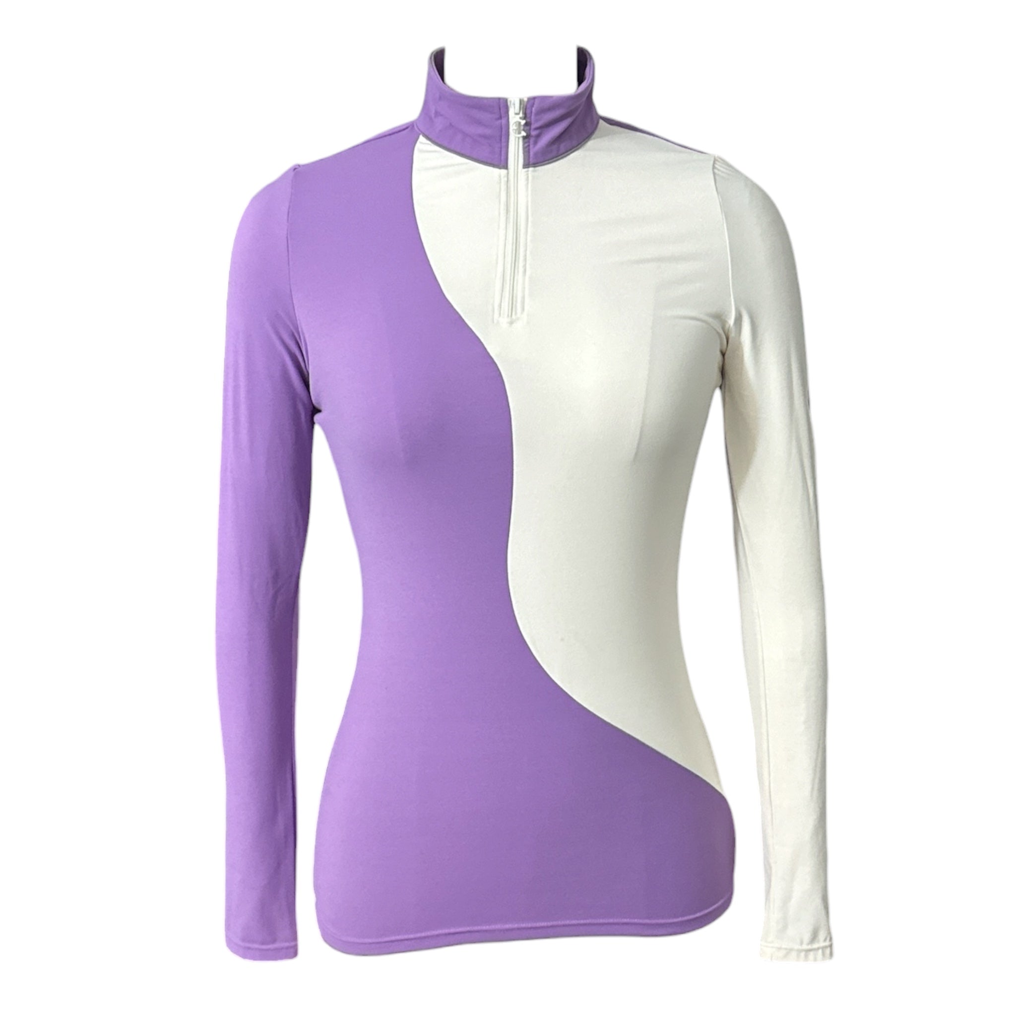 Equestrian Club Lenna Shirt - White / Purple  Size XS