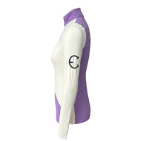 Equestrian Club Lenna Shirt - White / Purple  Size XS