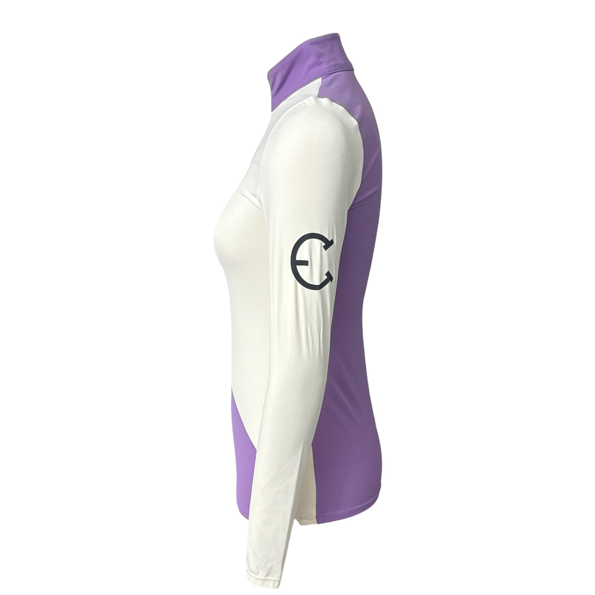 Equestrian Club Lenna Shirt - White / Purple  Size XS
