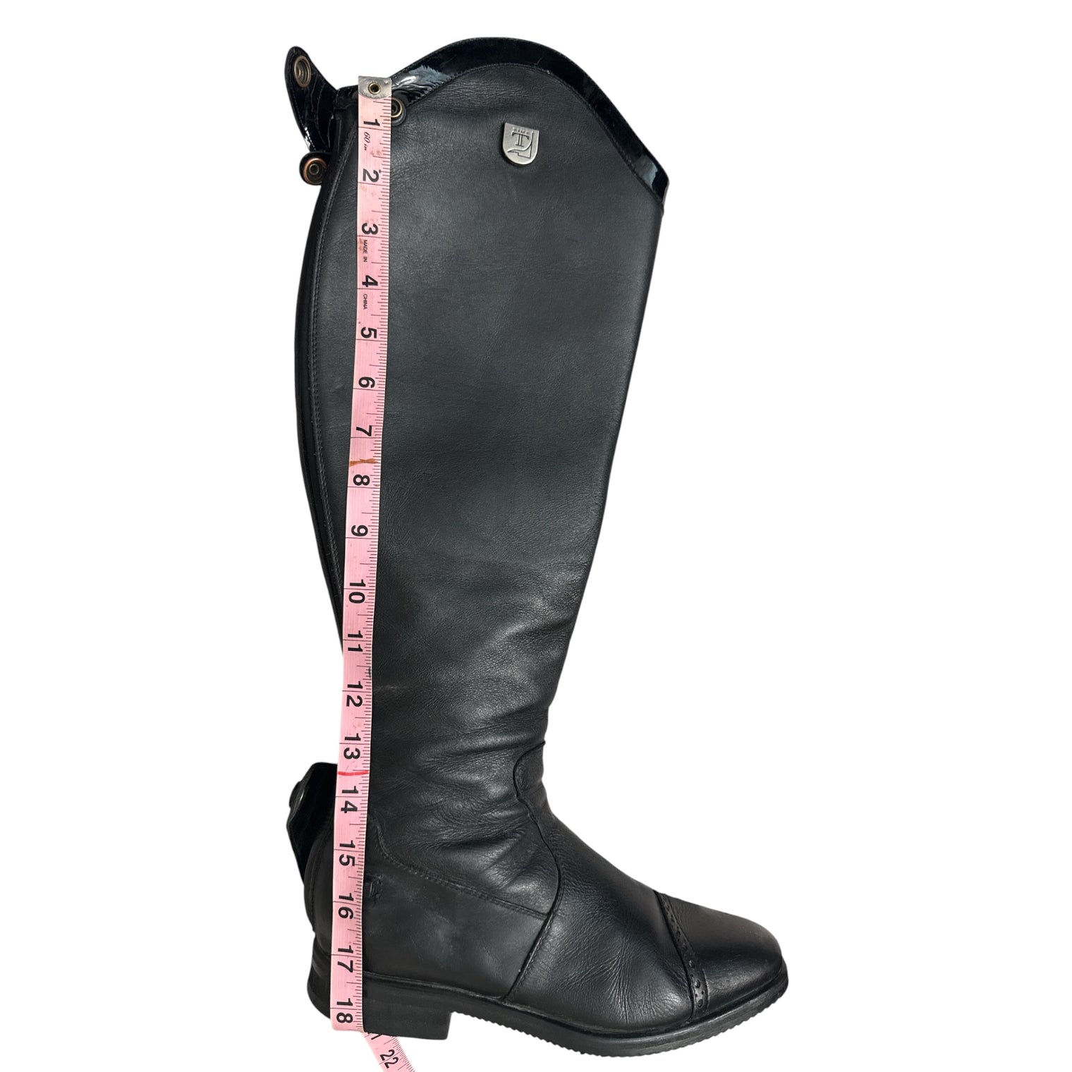Tucci Special Design Tall Dress Boots - Black / Size 37