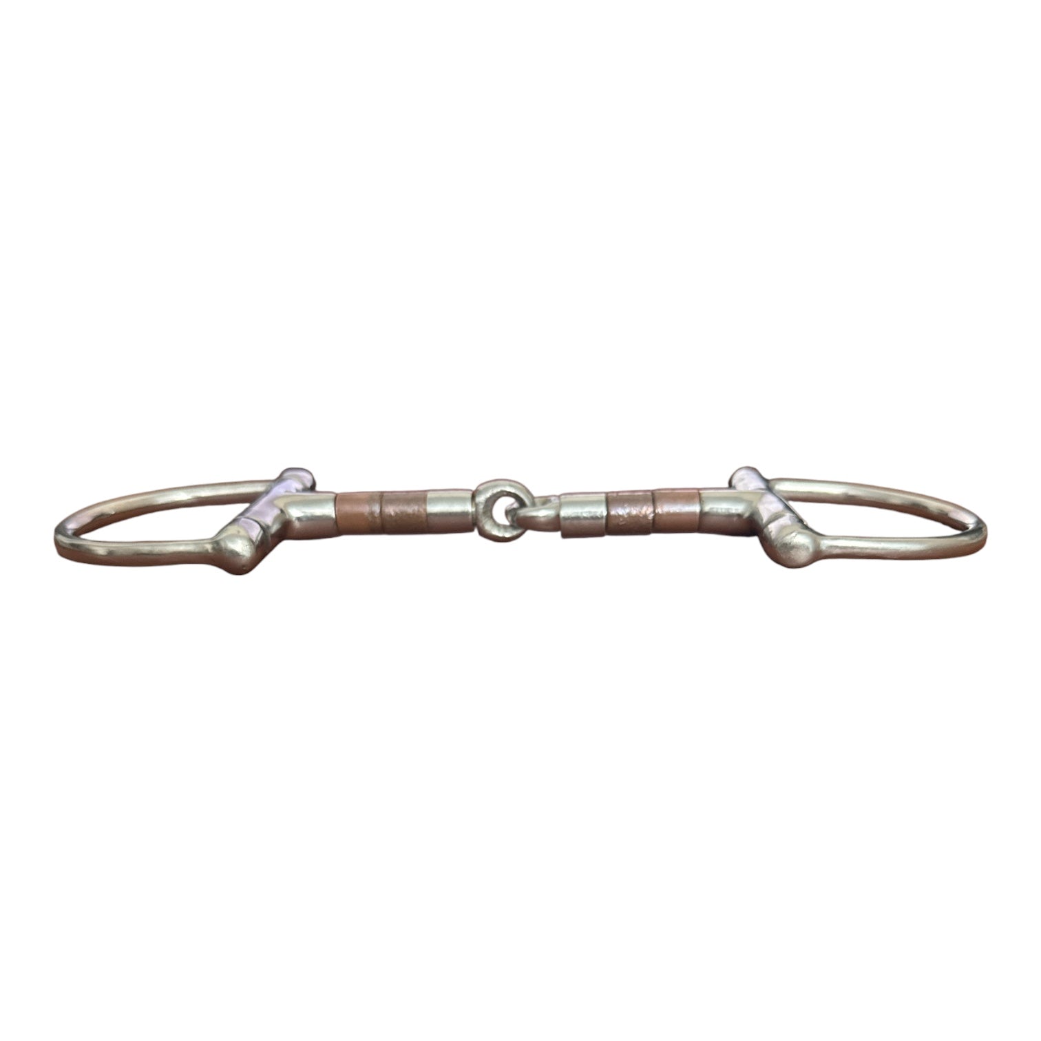 Korsteel Copper & Steel Roller Jointed Dee Ring Snaffle Bit - 5"