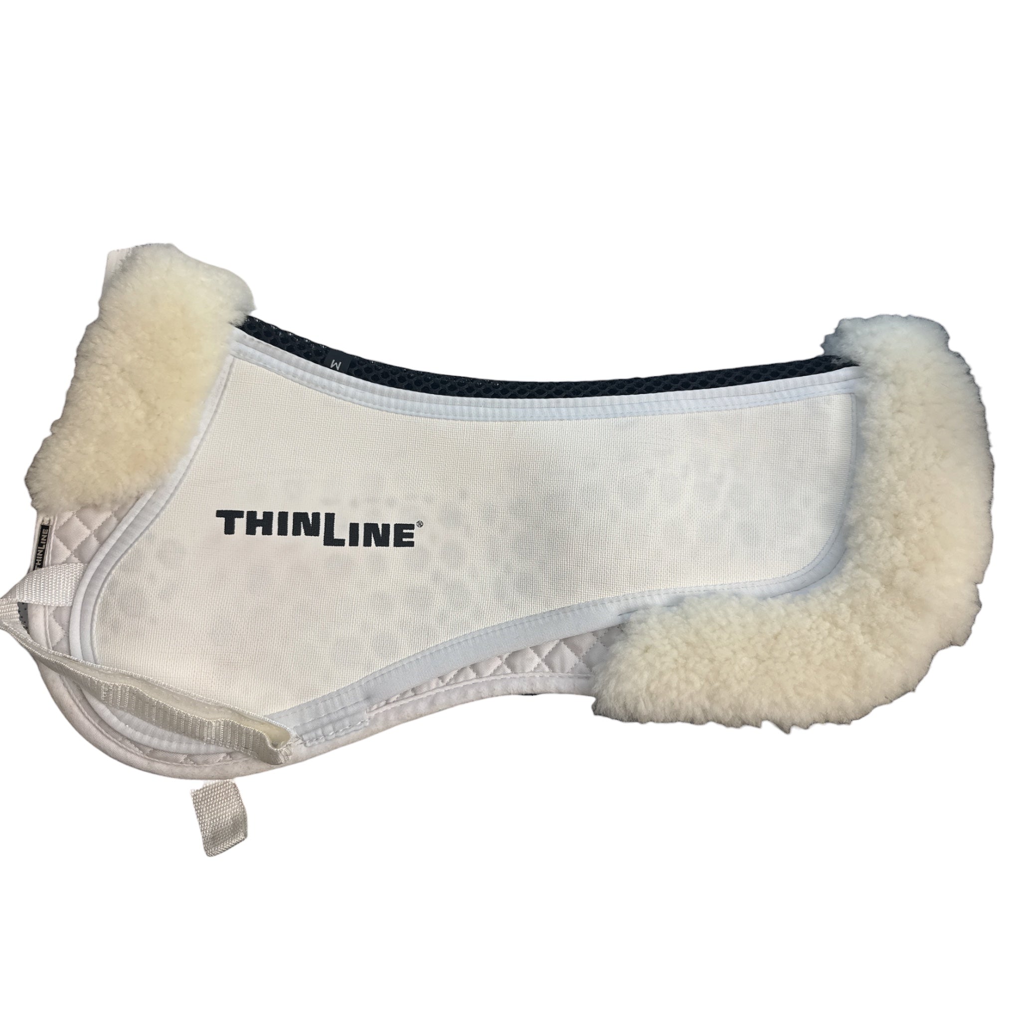 Thinline Trifecta Half Pad with Sheepskin Rolls - White / Size Medium