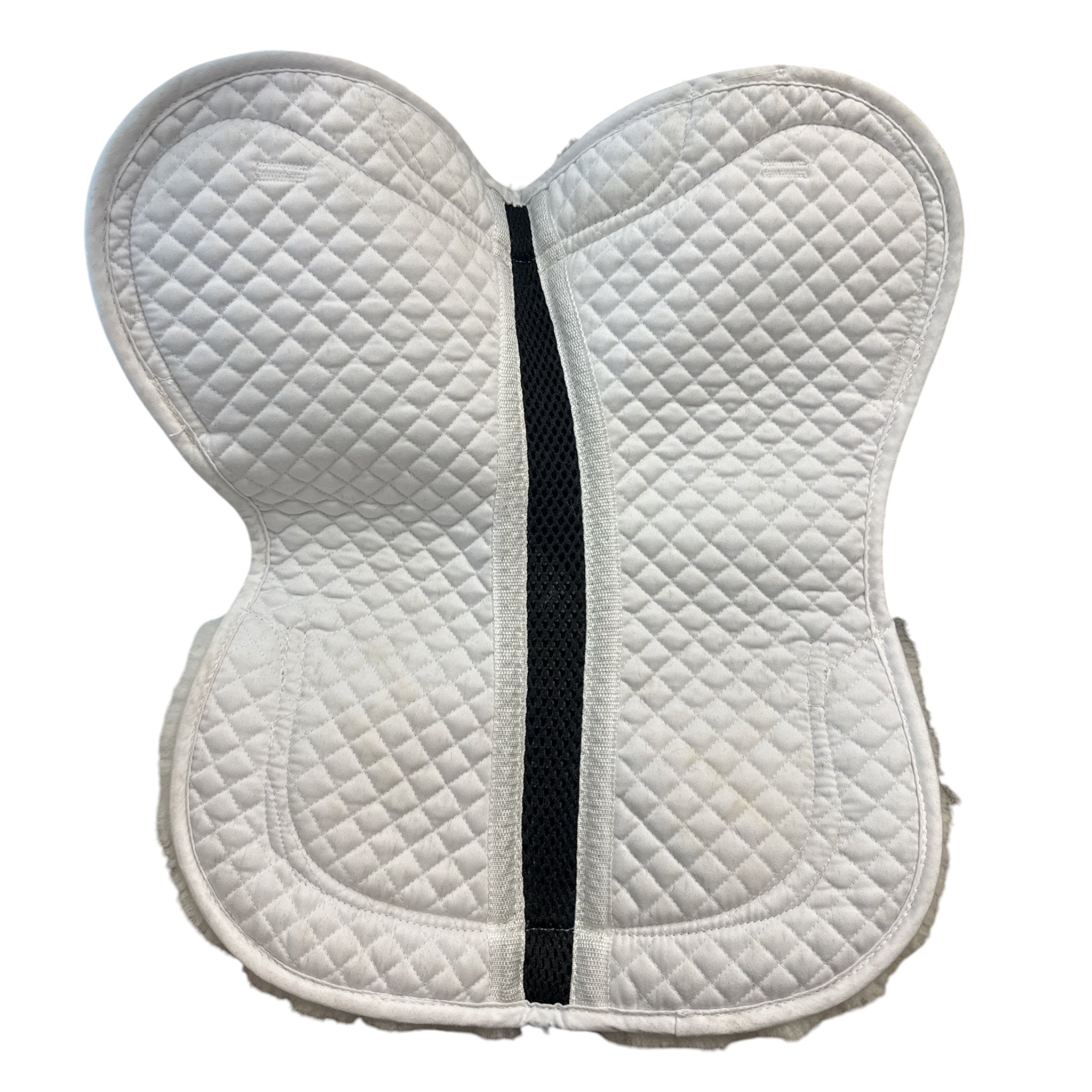 Thinline Trifecta Half Pad with Sheepskin Rolls - White / Size Medium
