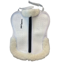 Thinline Trifecta Half Pad with Sheepskin Rolls - White / Size Medium