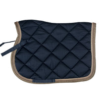 Lami-Cell Glossy All Purpose Saddle Pad - Navy / Taupe - Full Size