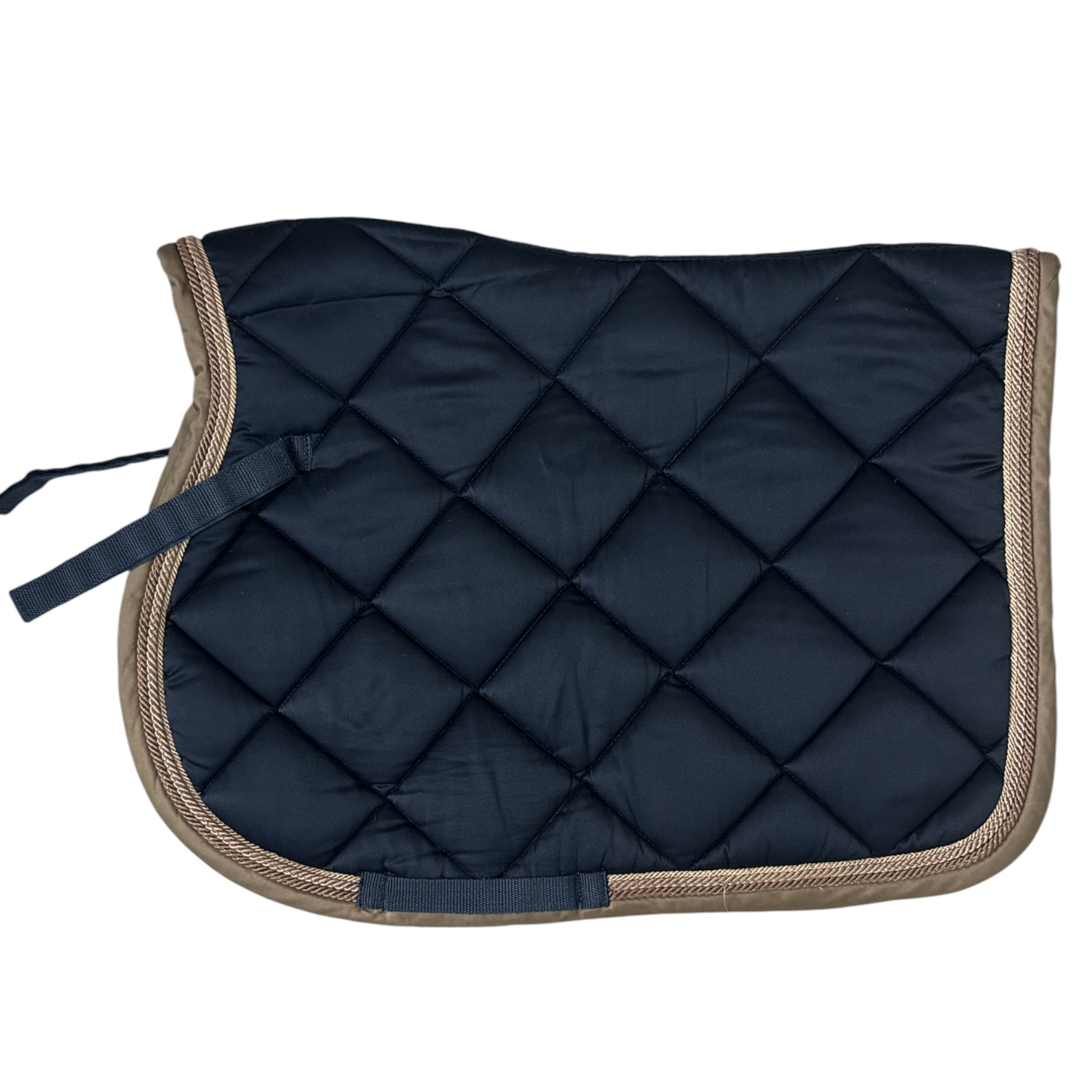 Lami-Cell Glossy All Purpose Saddle Pad - Navy / Taupe - Full Size