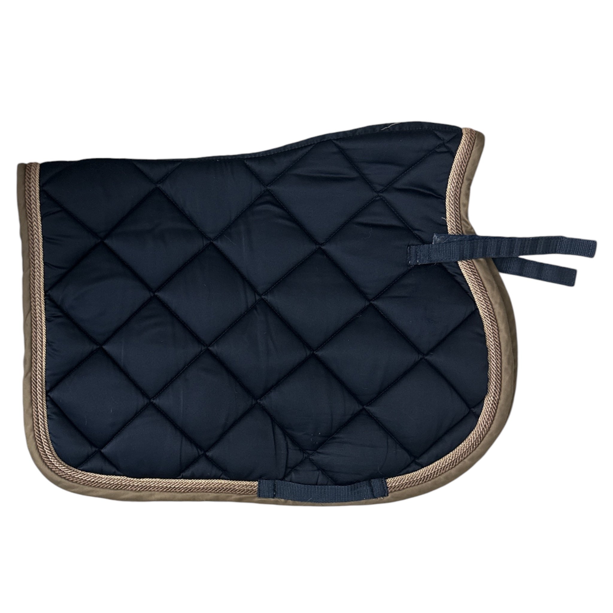 Lami-Cell Glossy All Purpose Saddle Pad - Navy / Taupe - Full Size
