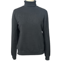 Cavalleria Toscana Women's Embossed Turtleneck Sweatshirt - Black / Size Small