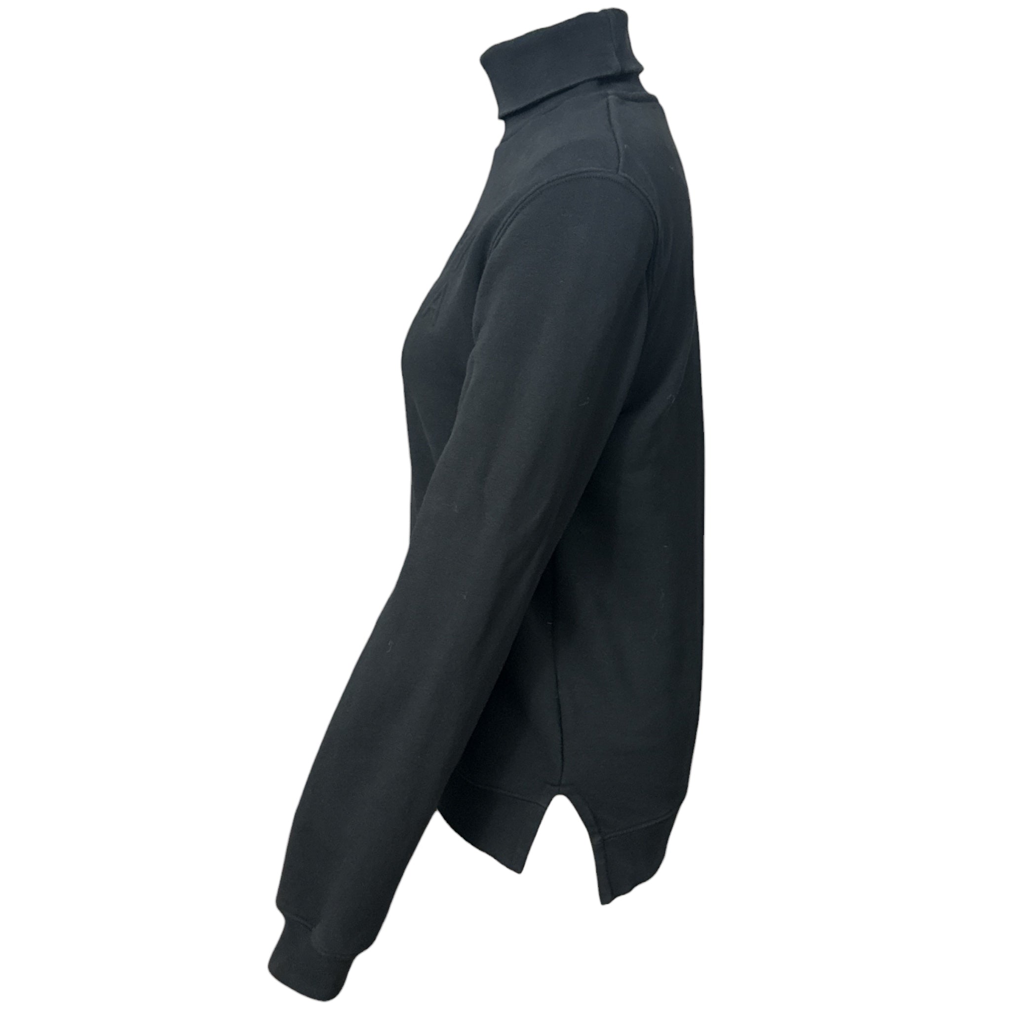 Black long-sleeve shirt on a white background