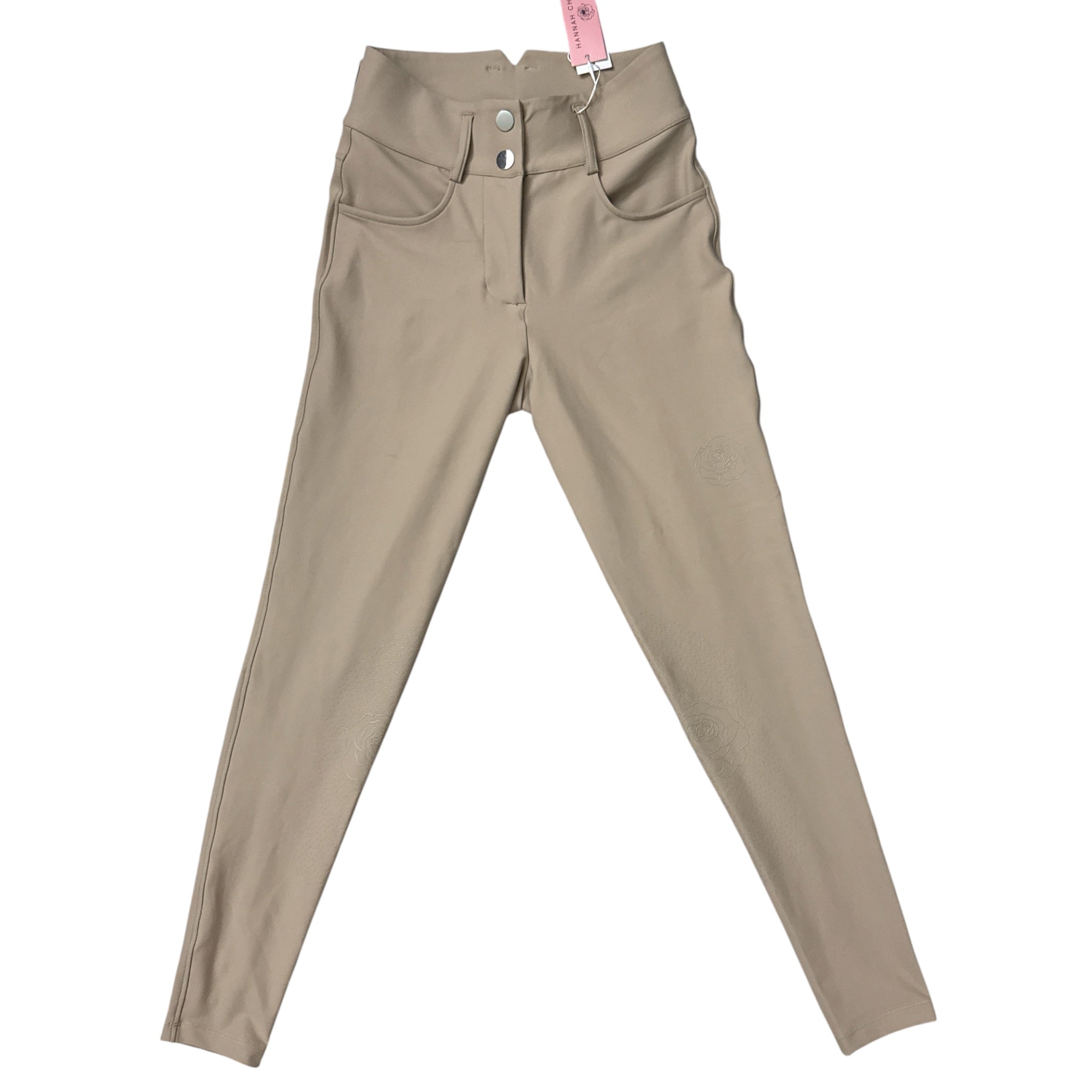 Hannah Childs 'Ramy' High Rise Knee Patch Breech - Beige Tan / Size US 24   NEW