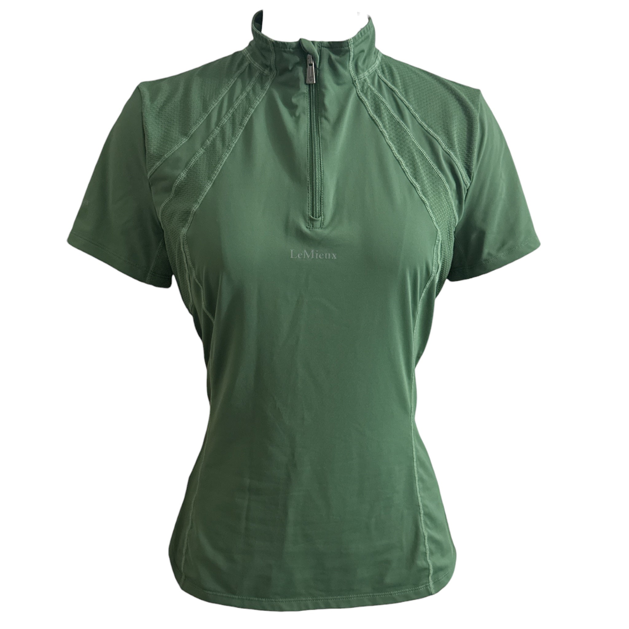 LeMieux Mia Mesh Short Sleeve Shirt - Hunter Green / Size US 8 (EU 40)