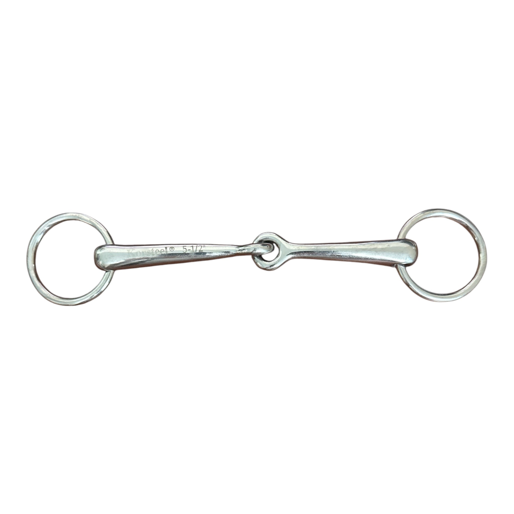 Korsteel Solid Mouth Jointed Loose Ring Snaffle Bit - 5 1/2"