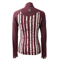 Novella Equestrian Luna Sun Shirt Top - Burgundy / Size XXS