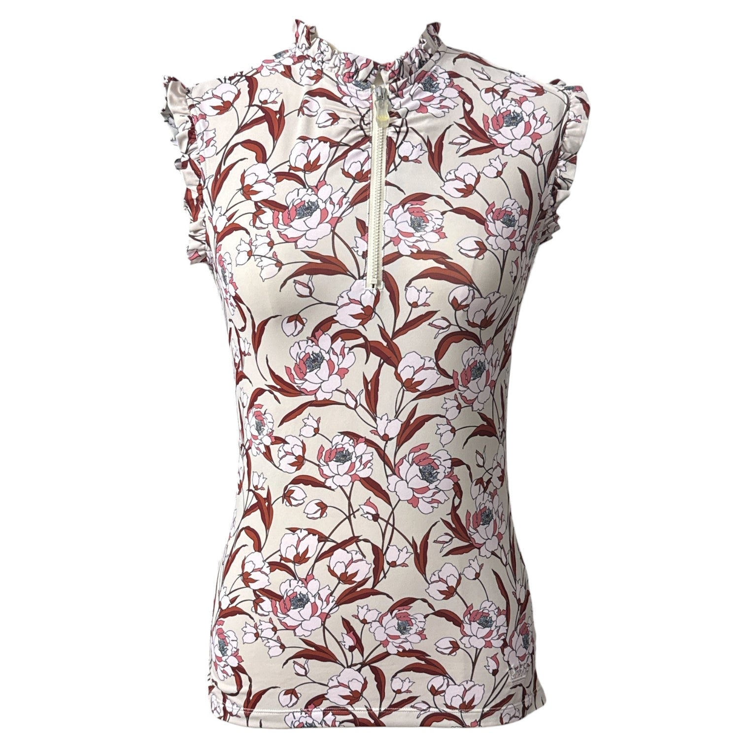 Kastel Denmark Sleeveless Flutter Peony Print - Size XS
