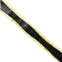 HPF Leather Fancy Stitch Girth with Removable Sheepskin - Dark Brown / Size 56"