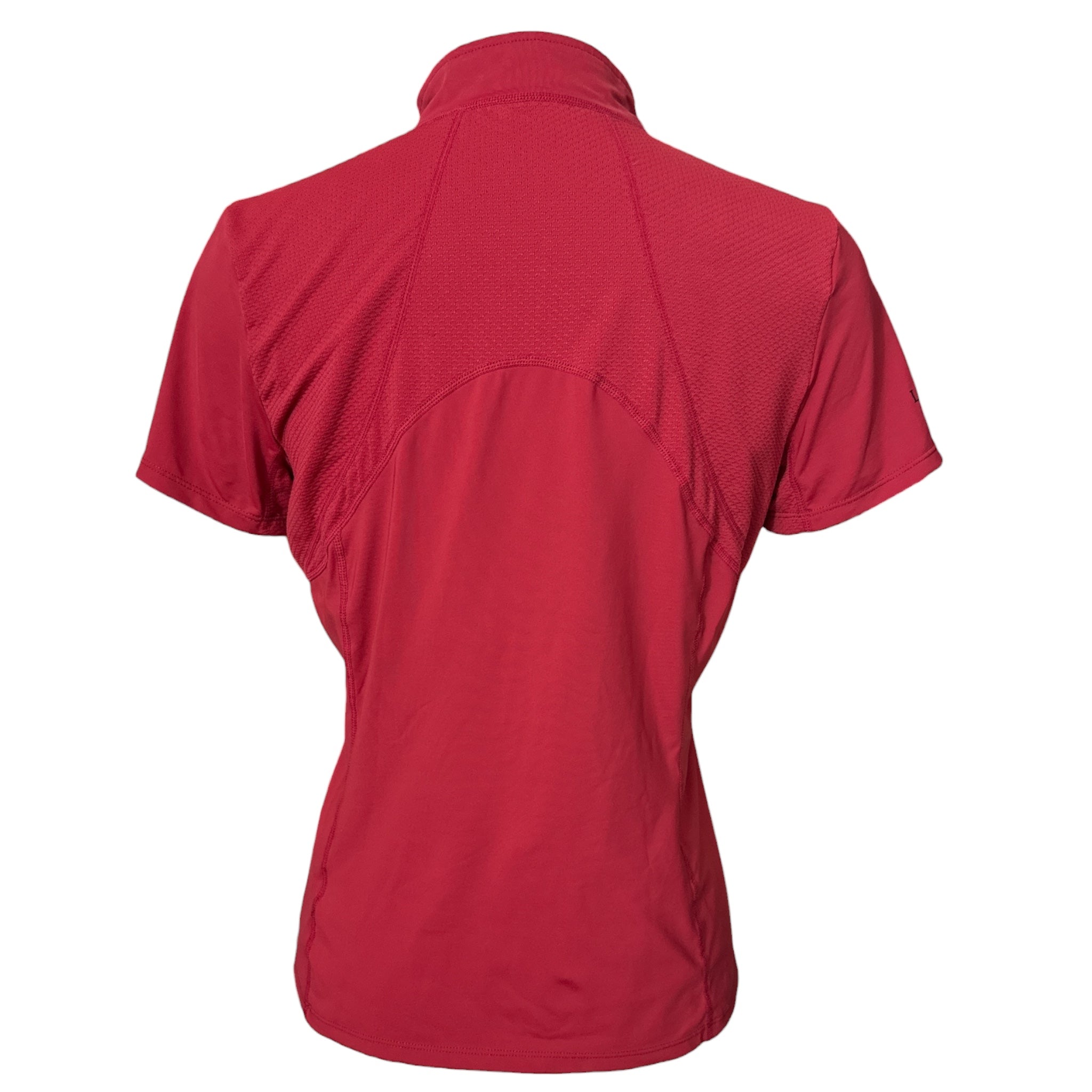 LeMieux Mia Mesh Short Sleeve Shirt - Berry Red/ Size US 8 (EU 40)