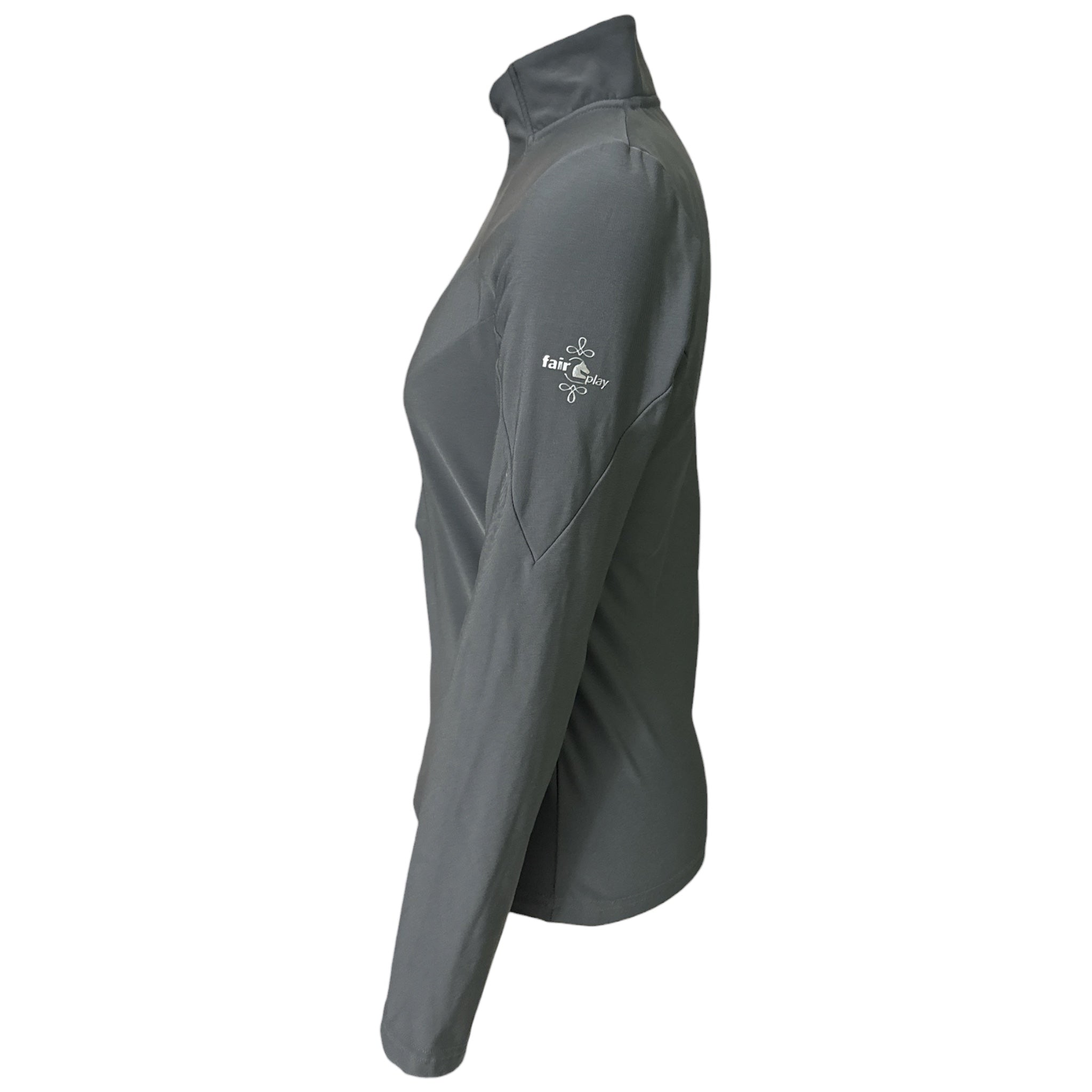 Fair Play Women's Fleece Quarter Zip Top - Grey / Size Small