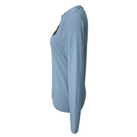 Noel Asmar Newport Mesh Long Sleeve Shirt - Slate Blue / Size Small